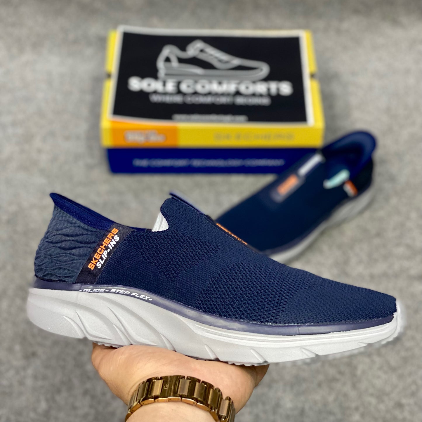 Skechers Go Walk Slip-Ins (Navy)