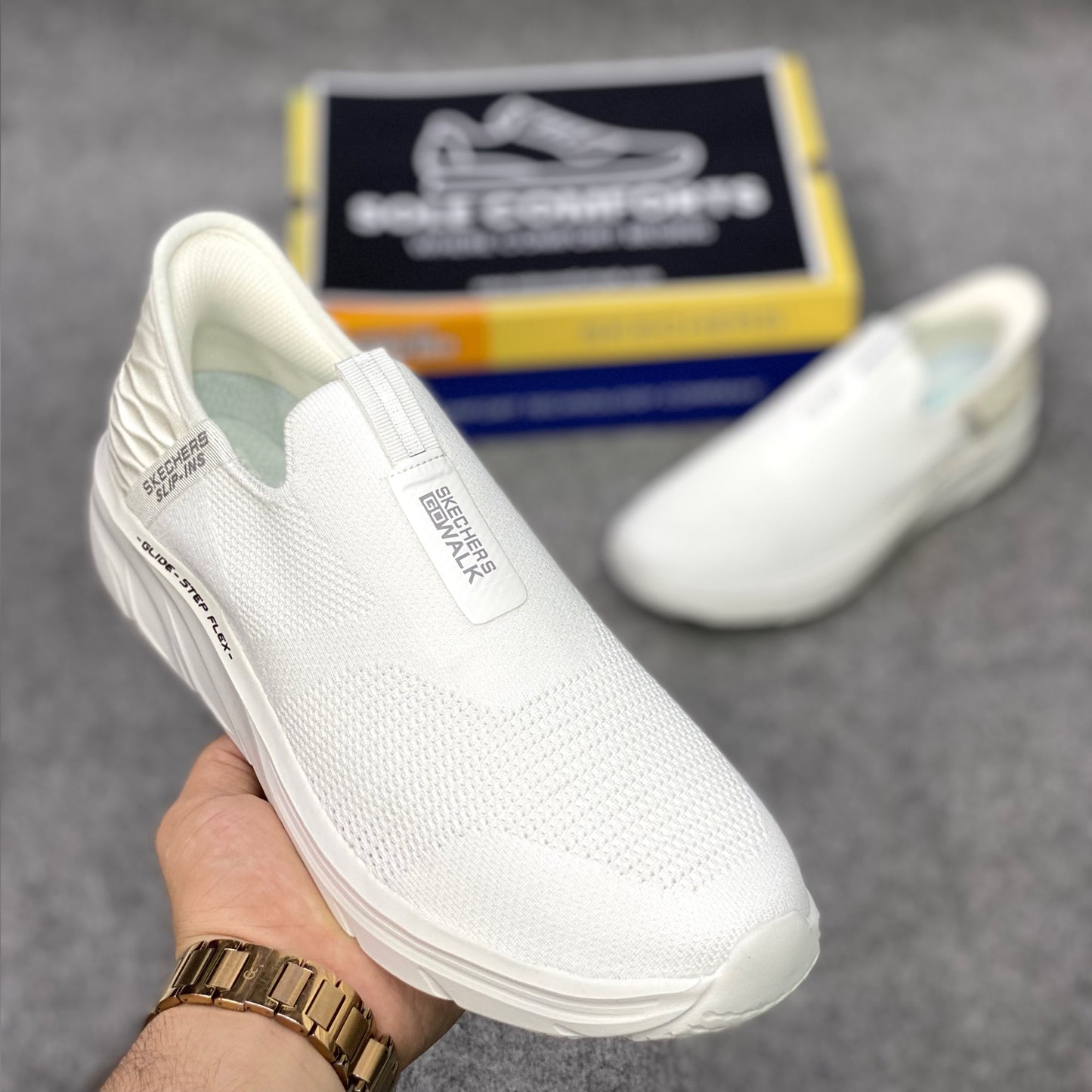 Skechers Go Walk Slip-Ins (White)