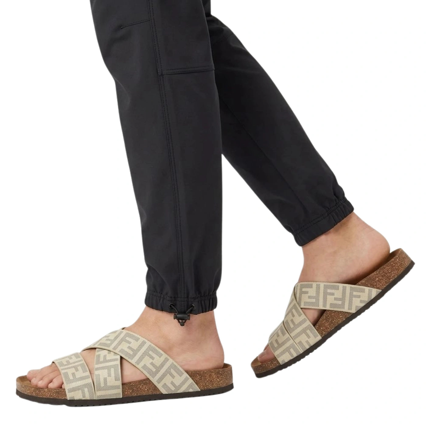 1st Running Cross-Strap Premium Slide “Beige”