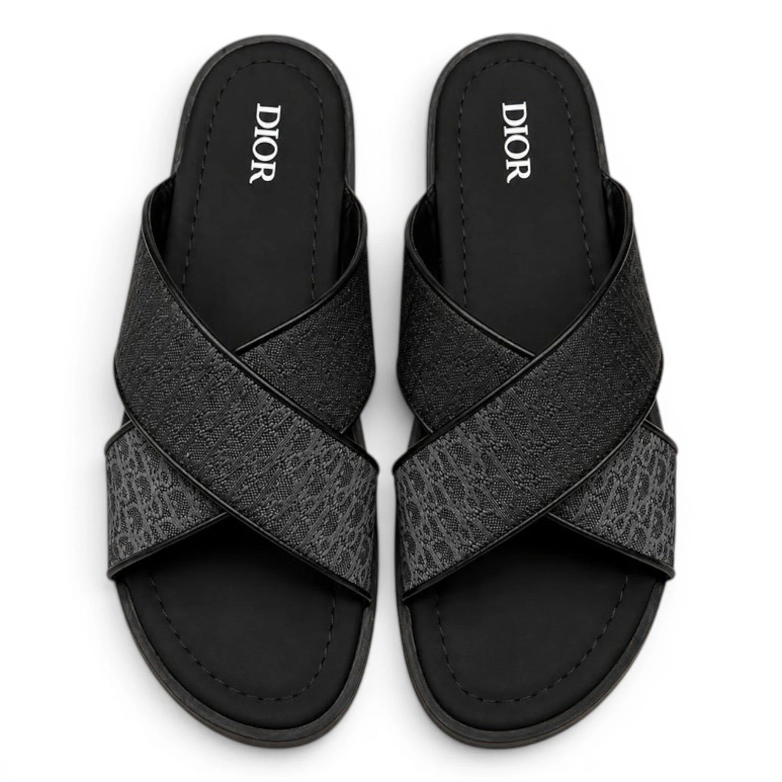 DOR Cross Strap Slide - Black