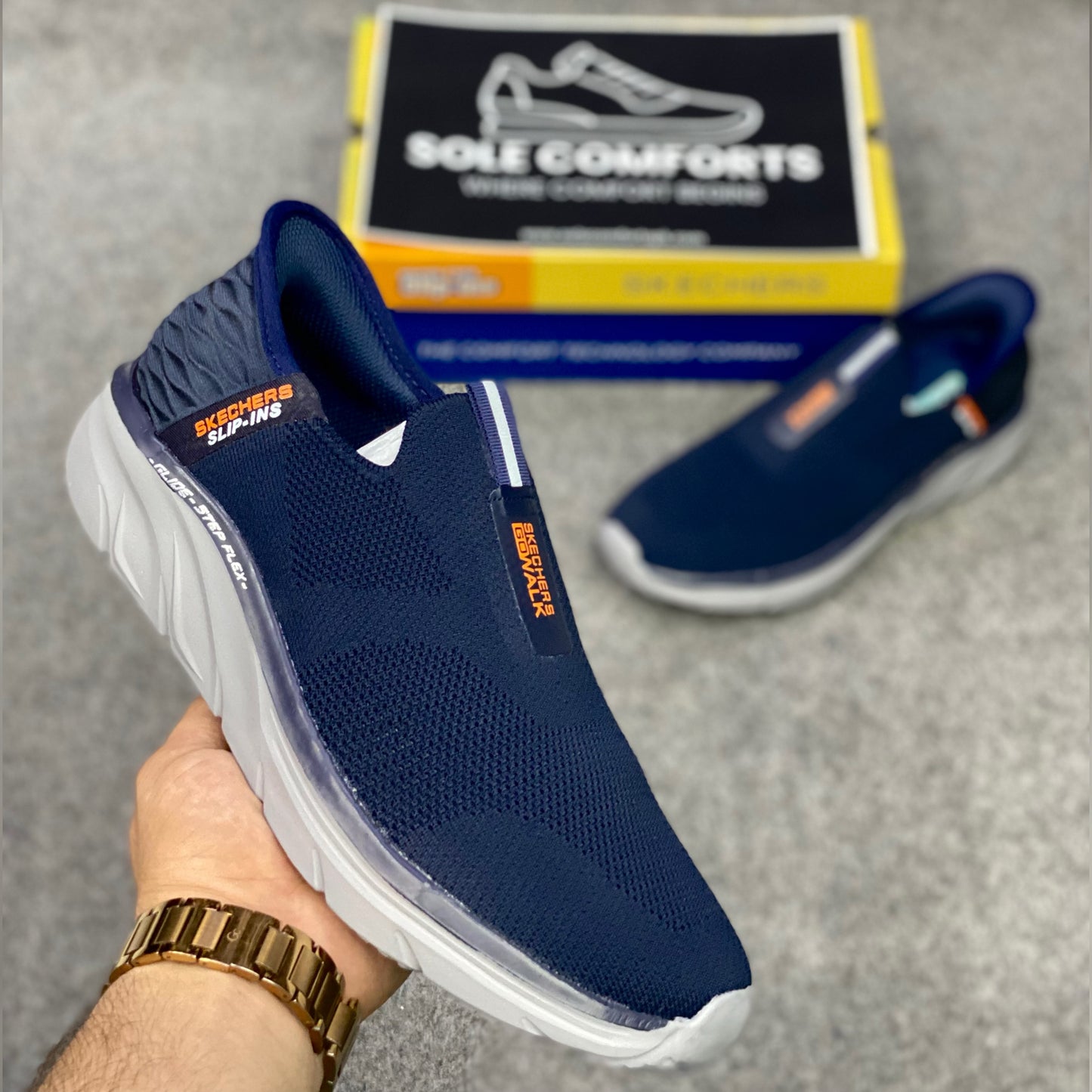 Skechers Go Walk Slip-Ins (Navy)