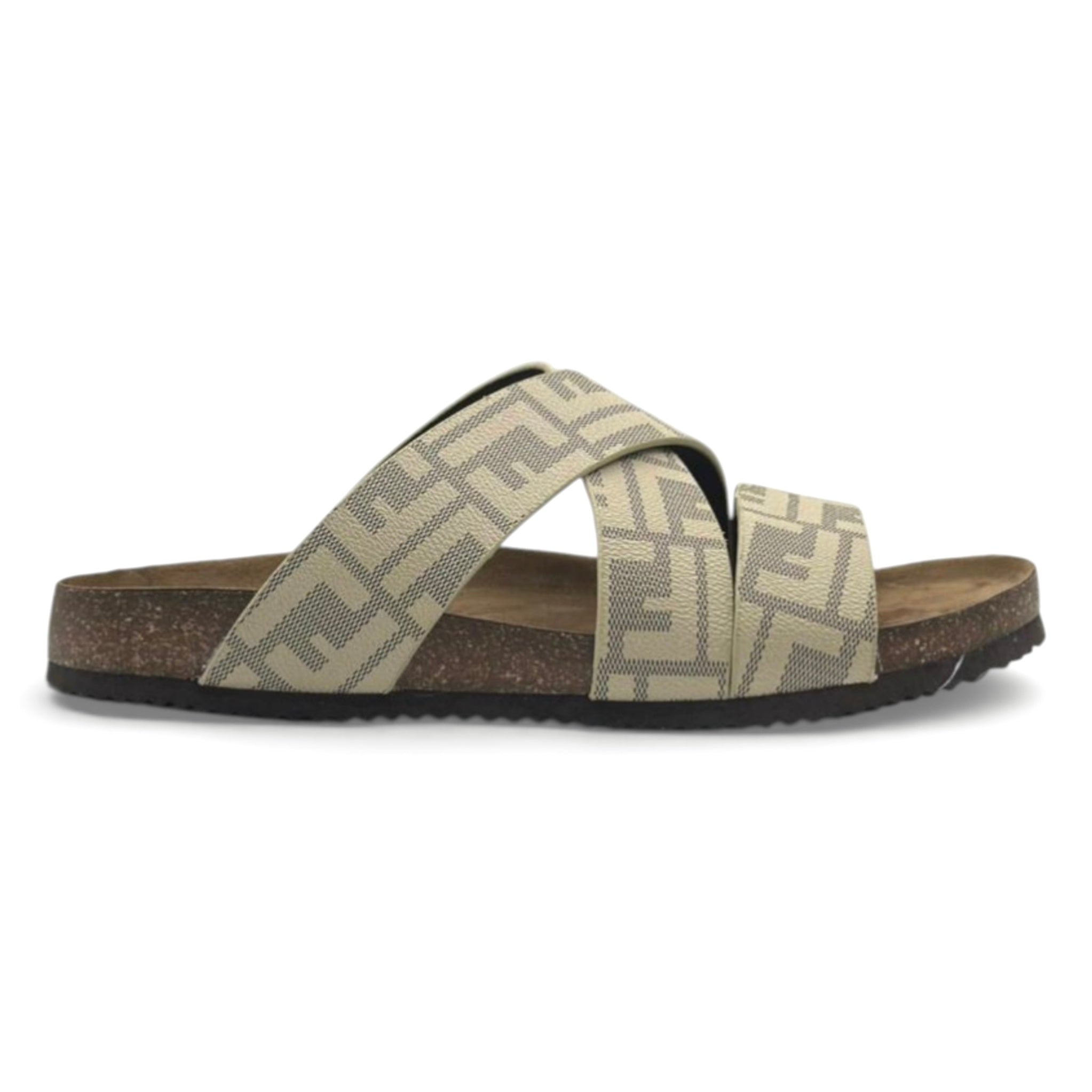 1st Running Cross-Strap Premium Slide “Beige”