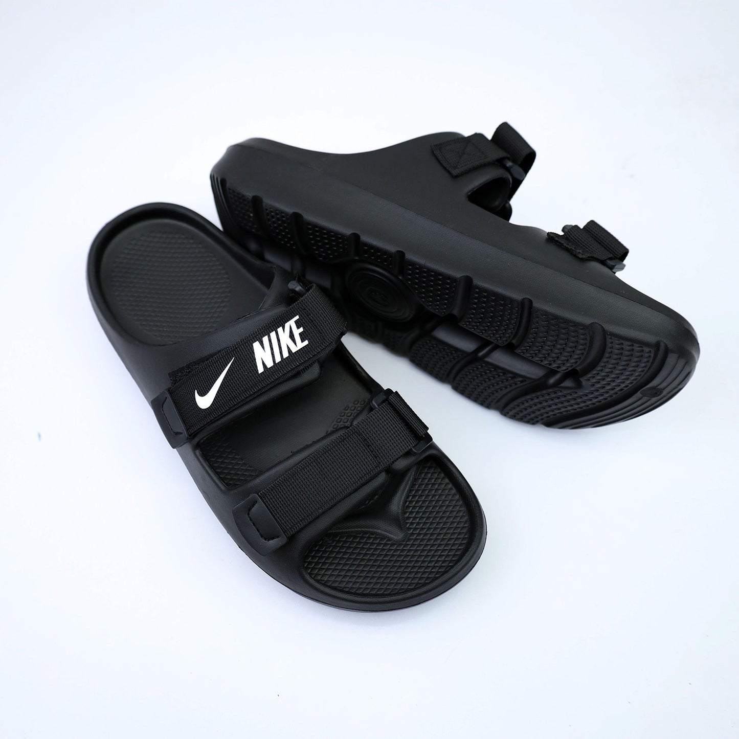 Nike Double Belt Slide-Black