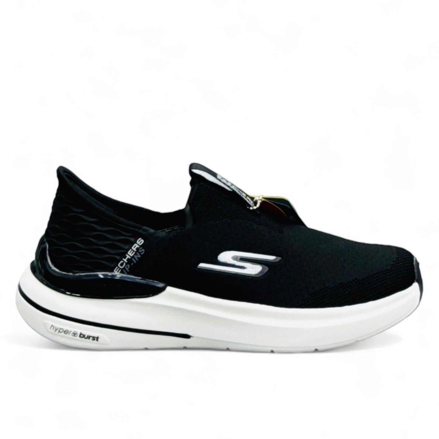 Skechers Hyper Burst Memory Foam-BLACK & WHITE