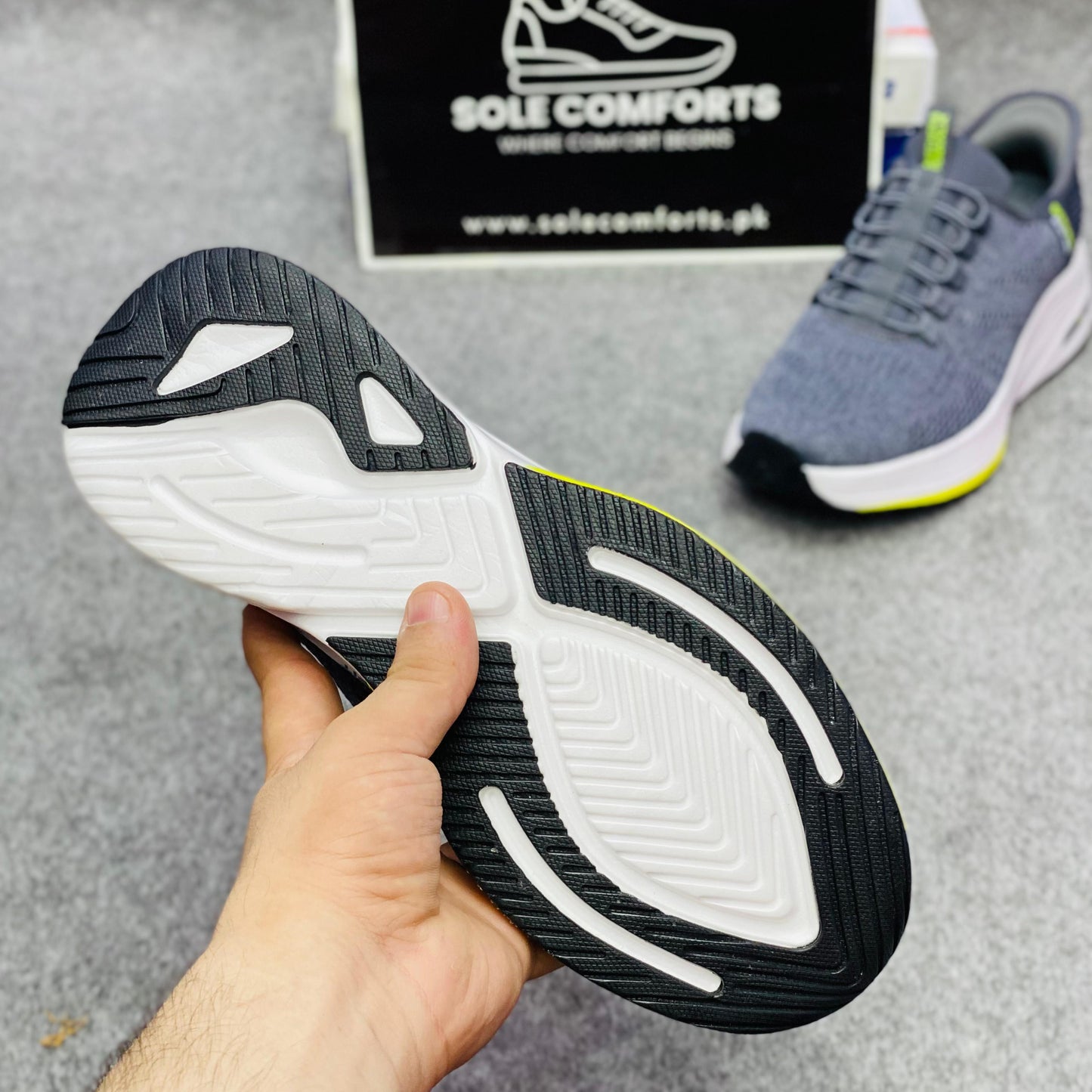 Skechers Hyper Burst Slip-Ins (GREY & WHITE)