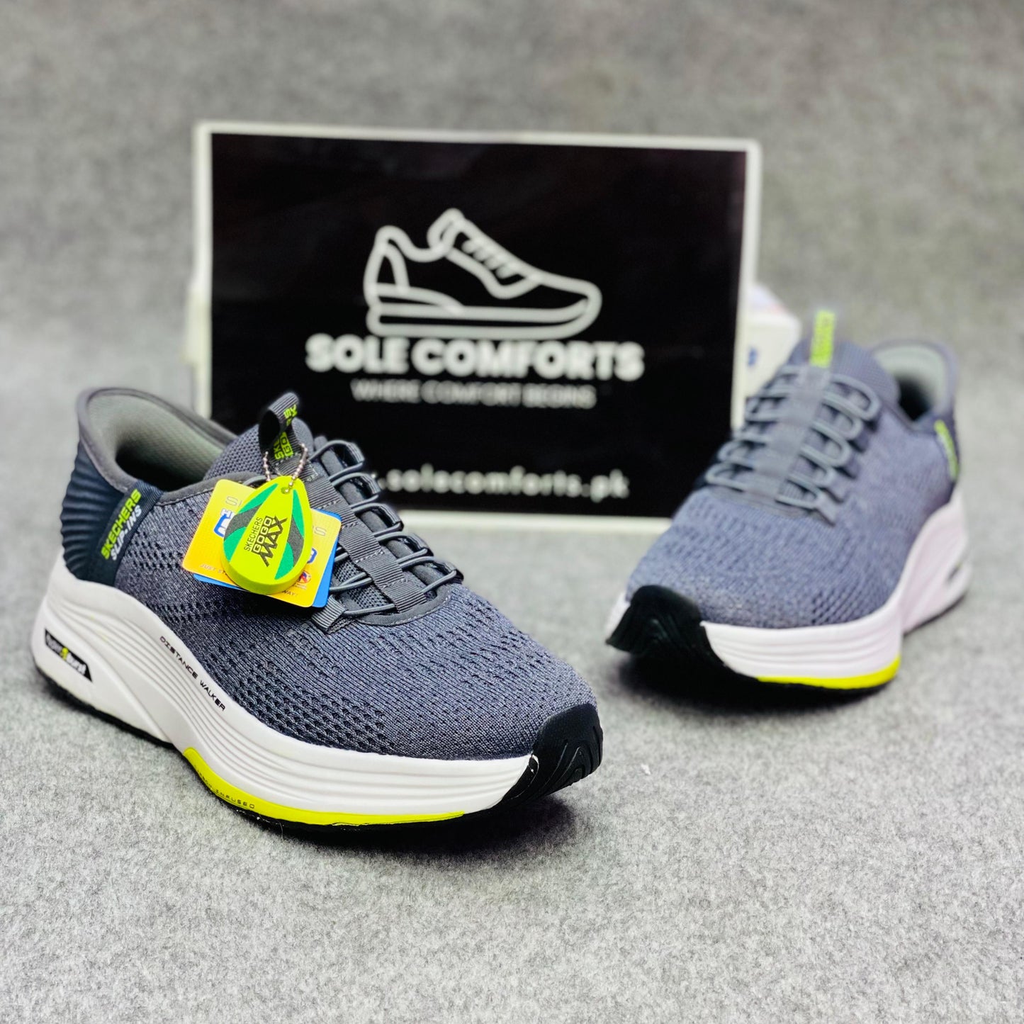 Skechers Hyper Burst Slip-Ins (GREY & WHITE)