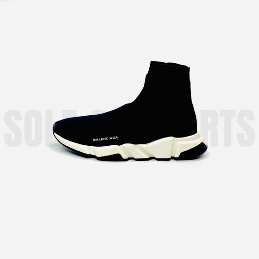 Balenciaga Speed 2.0 Knit Sock Black & White - Sole Comforts