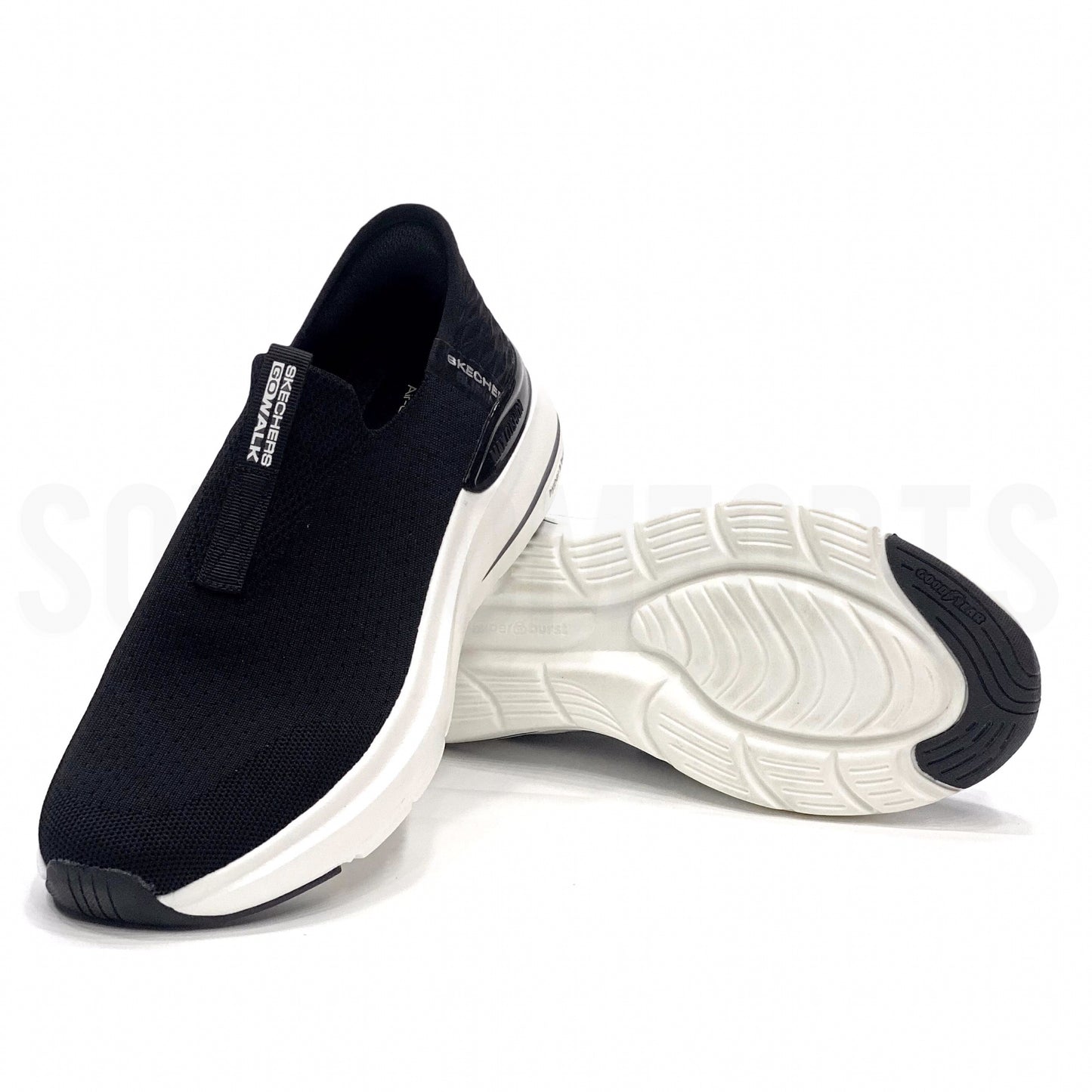 Skechers Max Cushion Hyper Burst -Black & White